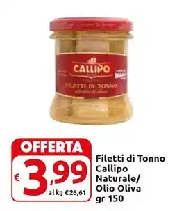 Carrefour Express Filetti di Tonno Callipo Naturale/ Olio Oliva offerta