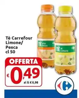 Carrefour Express Tè Carrefour Limone/ Pesca offerta