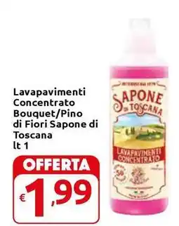 Carrefour Express Lavapavimenti Concentrato Bouquet/Pino di Fiori Sapone di Toscana offerta