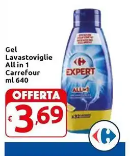 Carrefour Express Gel Lavastoviglie All in 1 Carrefour offerta