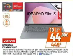 Expert Lenovo NOTEBOOK IDEAPAD SLIM 3 offerta