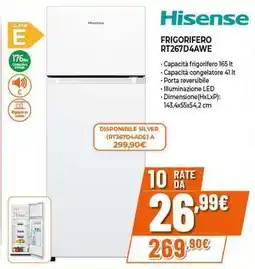 Expert Hisense FRIGORIFERO RT267D4AWE offerta