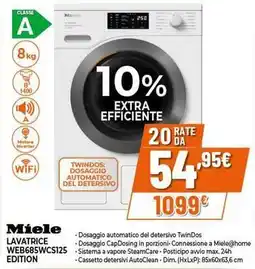 Expert Miele LAVATRICE WEB685WCS125 EDITION offerta