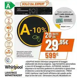 Expert Whirlpool LAVATRICE WPM07WADSIT offerta