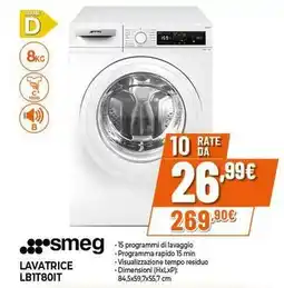 Expert smeg LAVATRICE LB1T80IT offerta