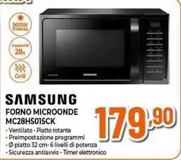 Expert SAMSUNG FORNO MICROONDE MC28H5015CK offerta