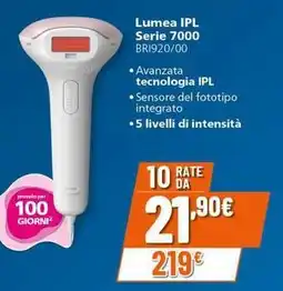 Expert PHILIPS Lumea IPL Serie 7000 BR1920/00 offerta