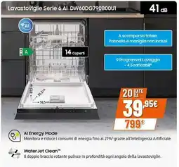 Expert SAMSUNG Lavastoviglie Serie 6 Al DW60DG790B00U1 offerta