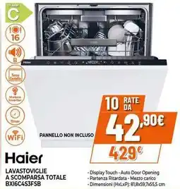 Expert Haier LAVASTOVIGLIE A SCOMPARSA TOTALE BXI6C4S3FSB offerta