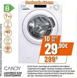 Expert CANDY LAVATRICE SLIM CSS4372DW4111 offerta