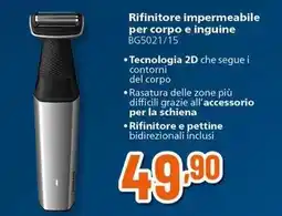 Expert PHILIPS Rifinitore impermeabile per corpo e inguine BG5021/15 offerta
