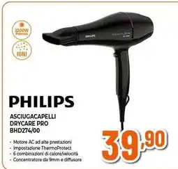Expert PHILIPS ASCIUGACAPELLI DRYCARE PRO BHD274/00 offerta