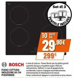 Expert BOSCH PIANO COTTURA INDUZIONE 60 CM PUE611BB5E offerta