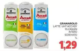 Eté Granarolo latte uht accadi' 1% grassi intero scremato offerta