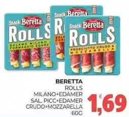 Eté Beretta rolls milano+edamer sal. picc+edamer crudo+mozzarella offerta