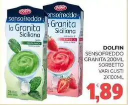 Eté Dolfin sensofreddo granita- sorbetto vari gusti offerta