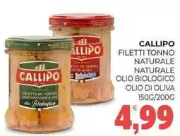 Eté Callipo filetti tonno naturale naturale olio biologico olio di oliva offerta