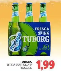 Eté Tuborg birra bottiglia 5° offerta