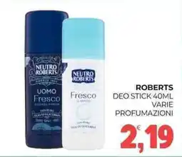 Eté Roberts deo stick varie profumazioni offerta