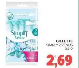 Eté Gillette simply 2 venus offerta