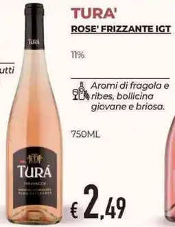 Eté Tura rose' frizzante IGT offerta