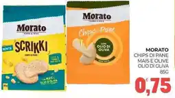 Eté Morato chips di pane mais e olive olio di oliva offerta