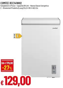 Famila COMFEE RCC141WH2 Congelatore offerta