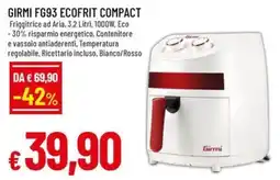 Famila GIRMI FG93 ECOFRIT COMPACT Friggitrice offerta