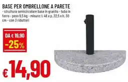 Famila Base per ombrellone a parete offerta