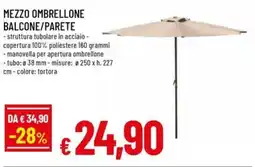 Famila Mezzo ombrellone balcone/parete offerta