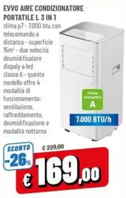 Famila Evvo aire condizionatore portatile l 3 in 1 offerta
