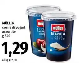Famila MÜLLER crema di yogurt assortito offerta