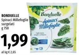 Famila BONDUELLE Spinaci Millefoglie surgelati offerta