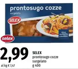 Famila SELEX prontosugo cozze surgelato offerta