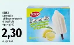 Famila SELEX Limonello al limone e stecco di liquirizia 6 pz offerta