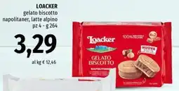 Famila LOACKER gelato biscotto napolitaner, latte alpino offerta