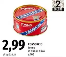 Famila CONSORCIO tonno in olio di oliva offerta