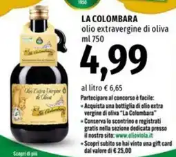 Famila LA COLOMBARA olio extravergine di oliva offerta