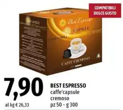 Famila BEST ESPRESSO caffe'capsule 50 pz offerta