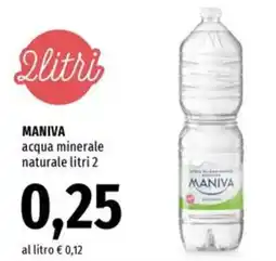 Famila MANIVA acqua minerale naturale offerta