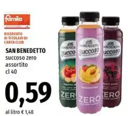 Famila SAN BENEDETTO succoso zero assortito offerta