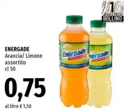 Famila ENERGADE Arancia/ Limone assal litro € 1,50 offerta