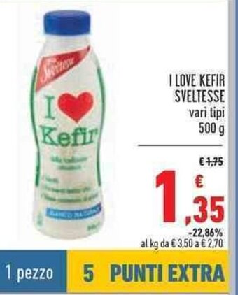 Conad I Love Kefir Sveltesse 500g offerta