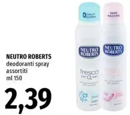 Famila NEUTRO ROBERTS deodoranti spray assortiti offerta