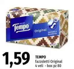 Famila TEMPO fazzoletti Original 4 veli - box pz 80 offerta