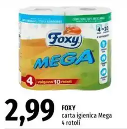 Famila FOXY carta igienica Mega 4 rotoli offerta