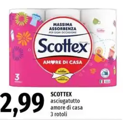 Famila SCOTTEX asciugatutto amore di casa 3 rotoli offerta