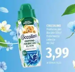 Famila COCCOLINO Profumo per Bucato Elixir freschezza celeste offerta