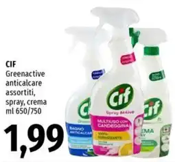 Famila CIF Greenactive anticalcare assortiti, spray, crema offerta