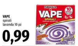 Famila VAPE spirali lavanda 10 pz offerta